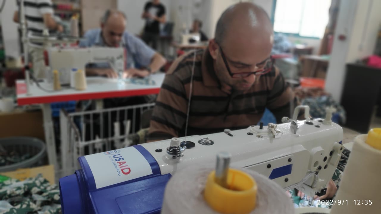 GAZAN CLOTHING PRODUCER BACK TO BUSINESS AFTER TOTAL SHUTDOWN